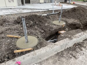 Sign Foundations for Panda Express in Wylie, Texas